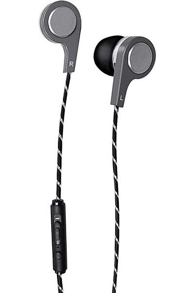 Maxell Bass 13 Metallic in-Ear Earbuds with Microphone - Silver