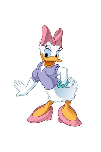 Maki Home Girl's Daisy Duck Printed White Gray Black Tshirt 5 6 7 8 9 10 11 12 13 14 Years Old Disney Miki Mouse