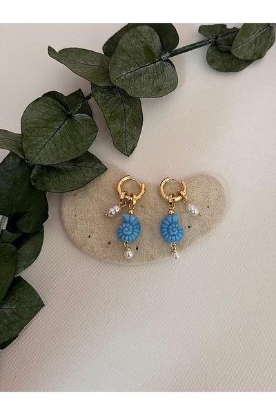 YENGEÇ Steel Snail Earrings