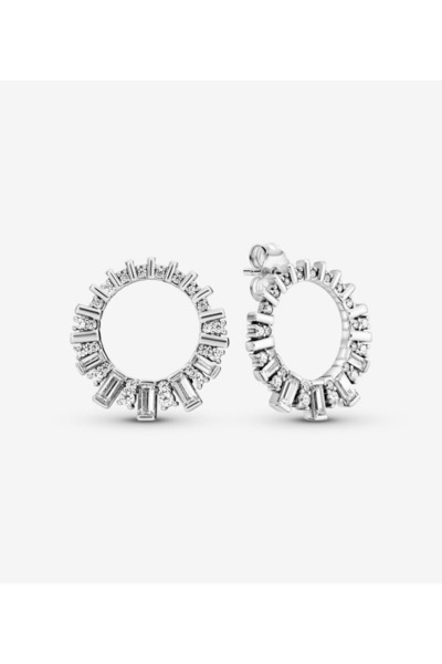 maisonleor Baget Taşlı Halka Gümüş Küpe