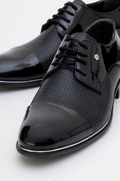 depderi Classic Men's Patent Leather Evening Dress Shoes Suitable for Groom and Suit