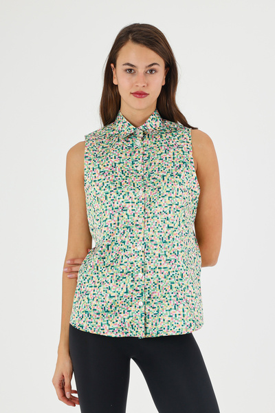 FİDEY Дамска блуза с къси ръкави и принт