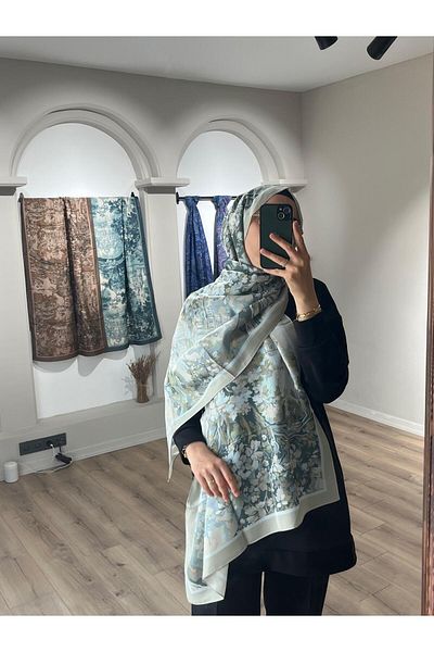 Merwiss Sunrise Spring Pattern Shawl - Beige