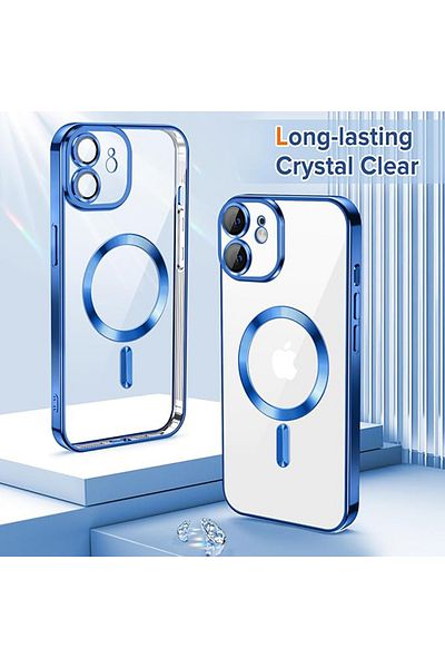 Techsuit Case for iPhone 12 - Techsuit Luxury Crystal MagSafe - Deep Blue