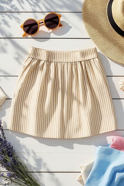 Gameyal Women's Comfortable Fit Waterway Fabric Skirt with Shorts
