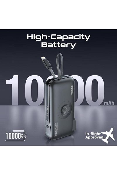 Promate Powerpack-10i Fast Charging Portable Battery with AC Charger, Apple Watch Charger