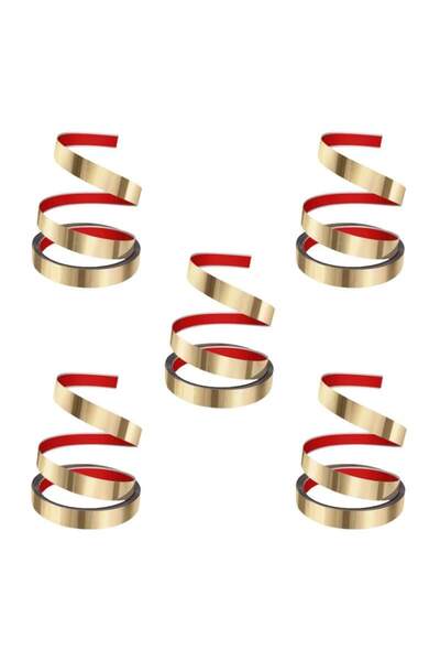 SIKS Set 5 benzi decorative autoadezive SIKS cu efect de oglindă, oțel inoxid...