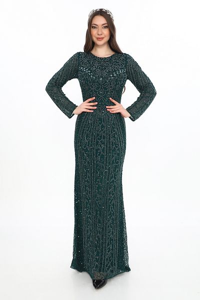 GATSBYLADY LONDON Laila Maxi – Emerald Green Sequin Evening Gown