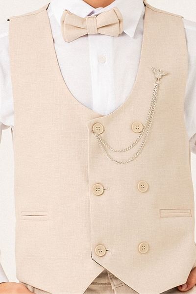 carino's kids Boy's Suit with Linen Vest