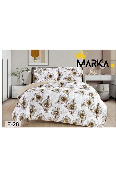 Mark Double bed sheet with a floral pattern, reversible design, to give you a refreshing summer with microfiber materials, size 220*240 cm