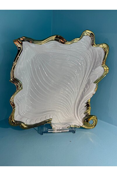 hediye ESTERHOMEDECOR طبق تقديم بورسلين مقاس 31*29*3م