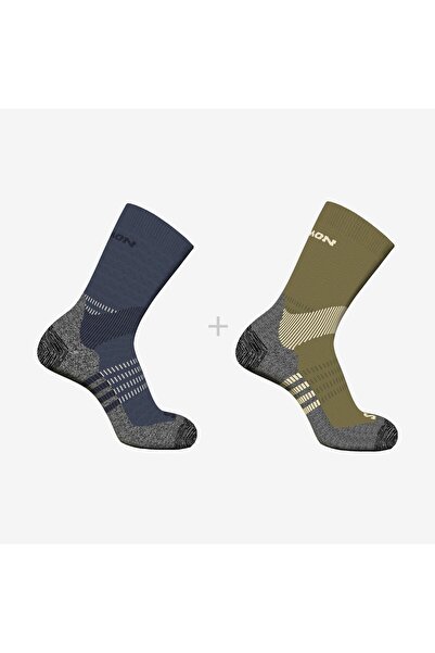 Salomon X ULTRA ACCESS CREW 2 PACK Unisex Çorap Gothic Olive LC2372000