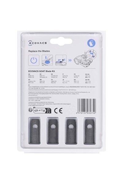 Ecovacs Set de 12 cutite de schimb Ecovacs pentru robotul cositor GOAT G1 cu suruburi incluse