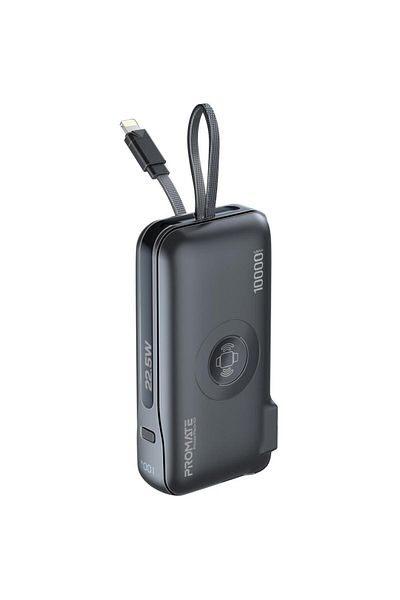 Promate Powerpack-10i Fast Charging Portable Battery with AC Charger, Apple Watch Charger