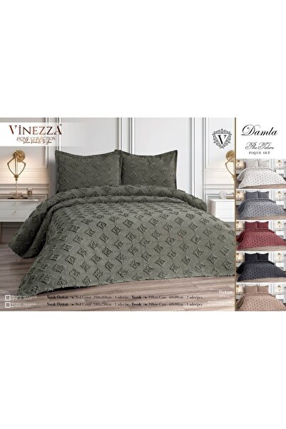 Zaimoğlu Pompom Bedspread Set Stone