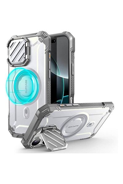 Supcase IPhone 16 Pro Case - Supcase Unicorn Beetle XT MagSafe - White