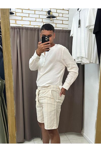 TUBA TOPTAŞ STRIPED SHORTS