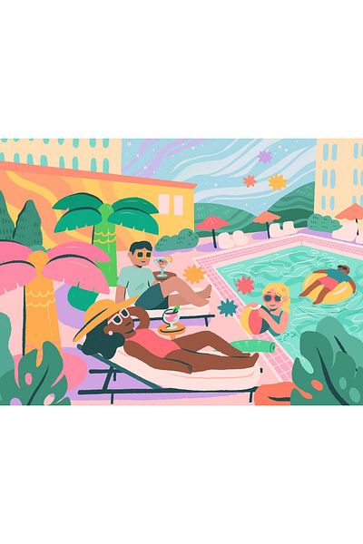KESS Palm Springs Bold as Love Album Cover Puzzle Frame, Jigsaw Puzzle, 500 Piece