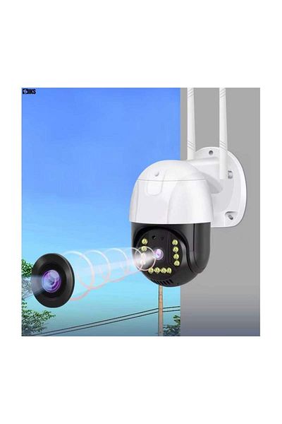 SIKS Video Surveillance Camera, 4G SIM WIFI SIKS, 3 MP, 4X Zoom, LED Lights, Two-way Communication