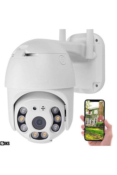 SIKS WIFI Video Surveillance Camera, 5 MP, Outdoor/Indoor IP66, 4X Zoom, Motion Detection Sensor