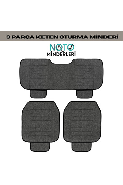 NATOCONCEPT 3-Piece Car Seat Set Compatible with Fiat Egea Vehicles Min Leath...