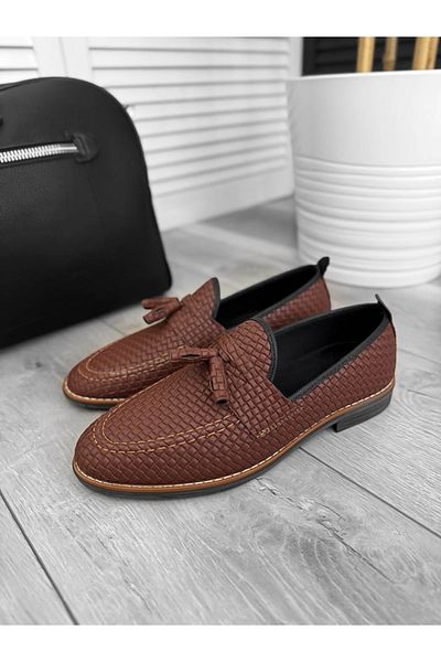 dehaine Men's casual loafers made of vegan leather, 12216, black