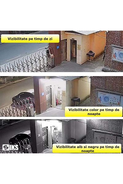 SIKS Wireless Surveillance Camera, Outdoor, 360 Degree Rotation, Night Vision Mode, White