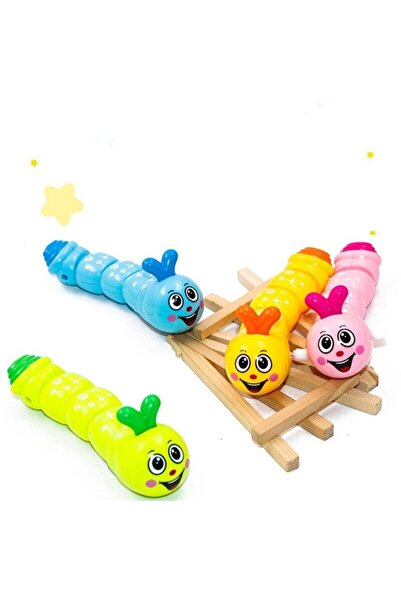 BAMTEBİ Cosby Kurmalı Sevimli Tırtıl 4 Lü Set Neşeli Hareketli Tırtıl Mavi Sarı Yeşil Ve Pembe