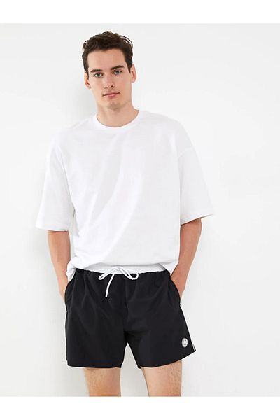 LC Waikiki Lcw Casual Black Short Size Basic Men's Swim Shorts