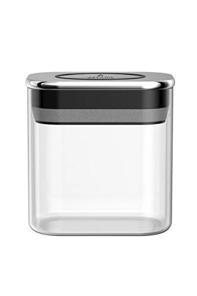 Aryıldız 4-Piece Glass Vacuum Spice Rack Storage and Jar Set 510 -760 ml