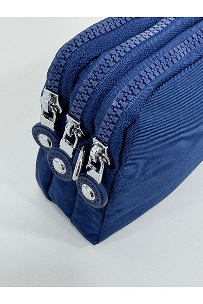 OLDSO Sanmorris Women's Crinkle Fabric Hand and Cross Strap 3 Compartment Zipper Wallet 3067