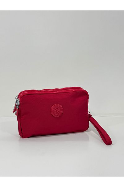 OLDSO Sanmorris Women's Crinkle Fabric Hand and Cross Strap 3 Compartment Zipper Wallet 3067