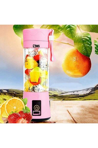 SIKS ® electric blender with USB and 6 blades, portable, pink