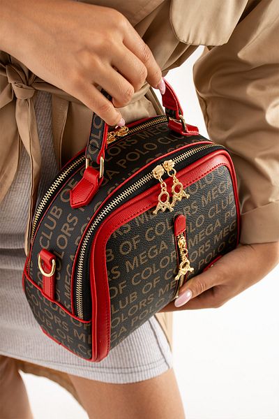 Teal Collection Women's Multi-Compartment Shoulder Bag Adjustable Strap