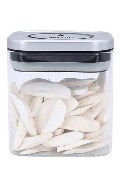 Aryıldız 4-Piece Glass Vacuum Spice Rack Storage and Jar Set 510 -760 ml