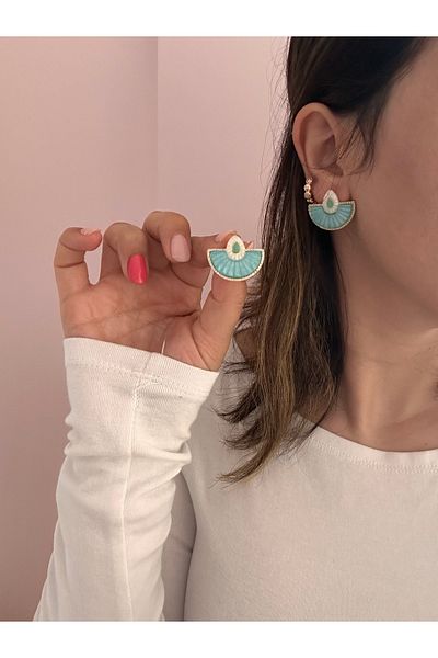 YENGEÇ Bohemian Style Zircon Stone Earrings