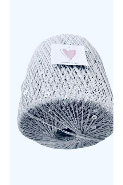 Makromİps Silvery Paillets Soft Hand Knitting Yarn 220 Meters (-+20) 25 Gr