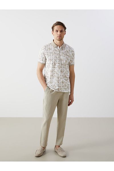 LC Waikiki Ανδρικό μπλουζάκι με γιακά πόλο Slim Fit 100% βαμβακερό ύφασμα πικέ