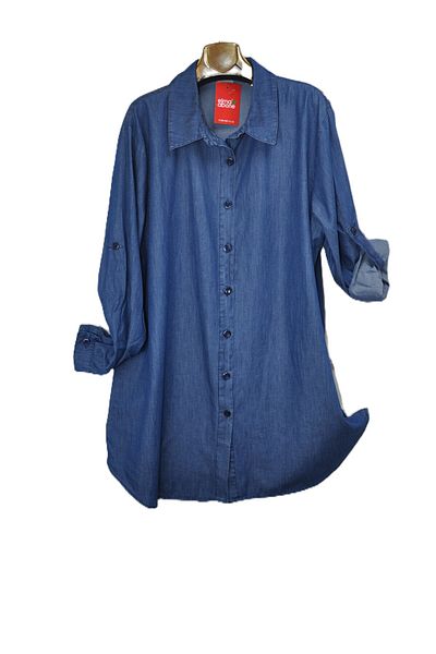 elma abone Plus Size Summer Skin Sel Jeans Tunic Shirt