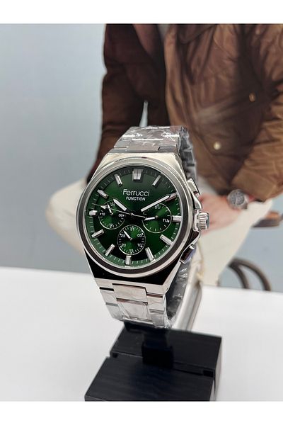Ferrucci Steel Sports Men's Watch 3 Atm Waterproof 2 Years Warranty