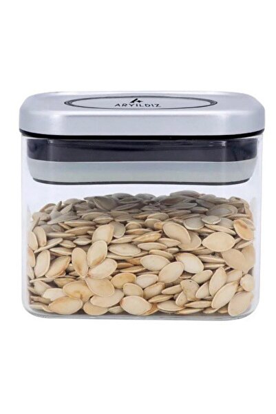 Aryıldız 4-Piece Glass Vacuum Spice Rack Storage and Jar Set 510 -760 ml