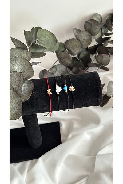 Trend Mum Natural Stone Heart Love Bracelet, 4 Love Bracelets