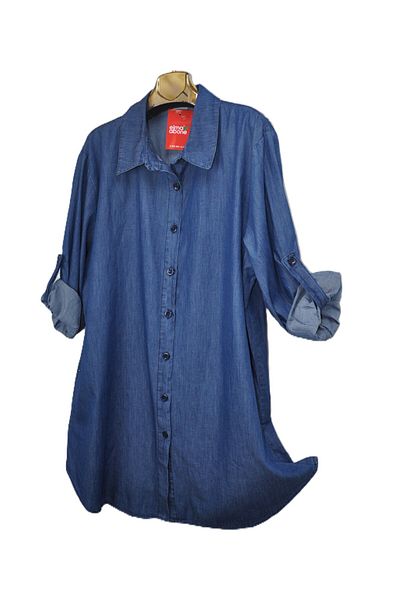 elma abone Plus Size Summer Skin Sel Jeans Tunic Shirt