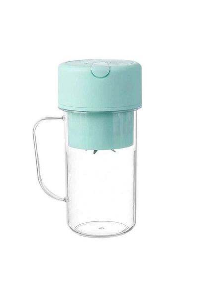 SIKS Portable Blender Cup Type With USB Charging, 6 Blades, 420 ml Capacity, With Silicone Straw