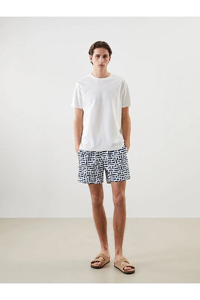 LC Waikiki Ανδρικό μαγιό XSIDE Navy Blue με κοντό μοτίβο