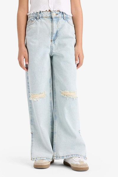 DeFacto Pantaloni de jeans cu picioare largi pentru fete de sezon nou