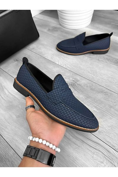 dehaine Men's casual loafers made of vegan leather, 12219, black