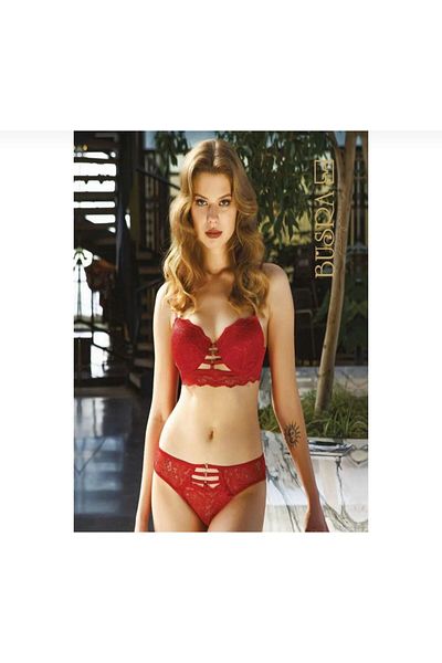 TABANÇORAPLARI Büşra Bra Panty Set Red 246