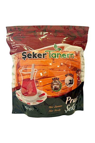 Şeker Tanem Şeker Tanem Stick Toz Şeker Turuncu Baskılı 3 gr x 250li 750 gr