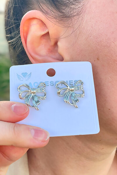 TAKIPORT أقراط نسائية بتصميم أنيق على شكل فيونكة